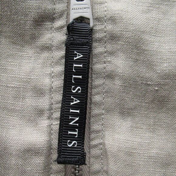 All Saints Linen Bomber Jacket - Picture 6 of 12